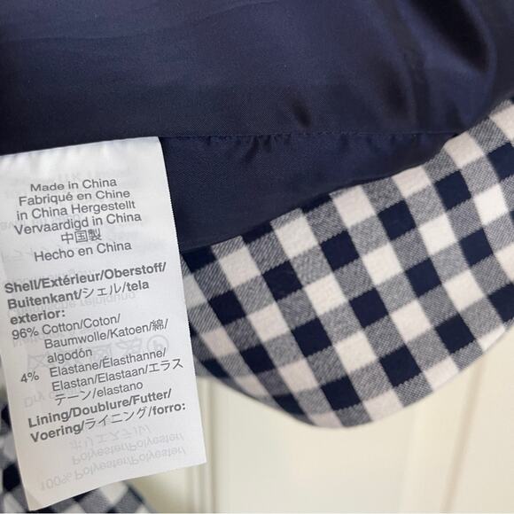 J.Crew Parke Blazer Navy Gingham Check Lined Classic Tailored Jacket NWT - Picture 10 of 10